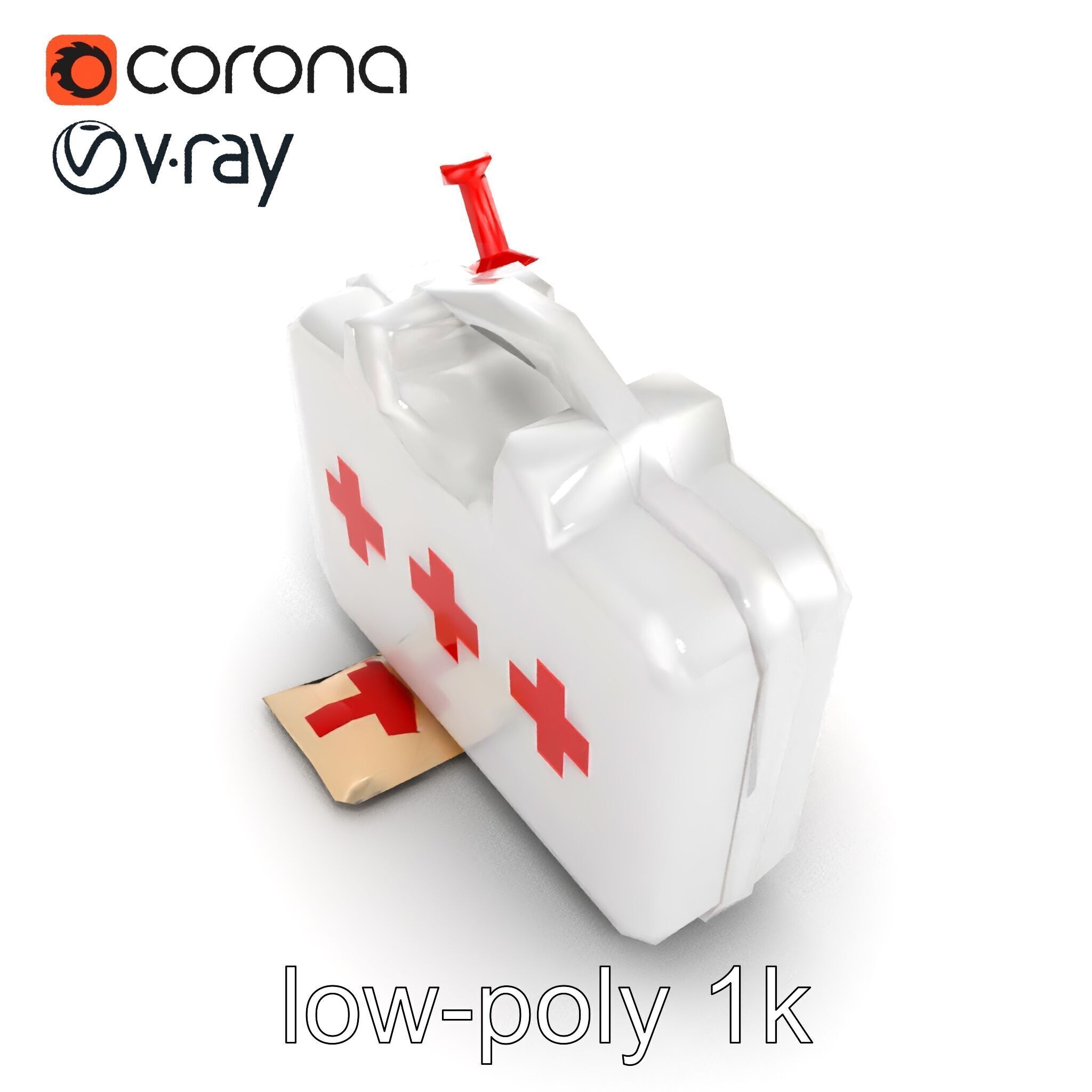 Toy Doctor Kit for Toddlers model pack Low-poly 3D model_16