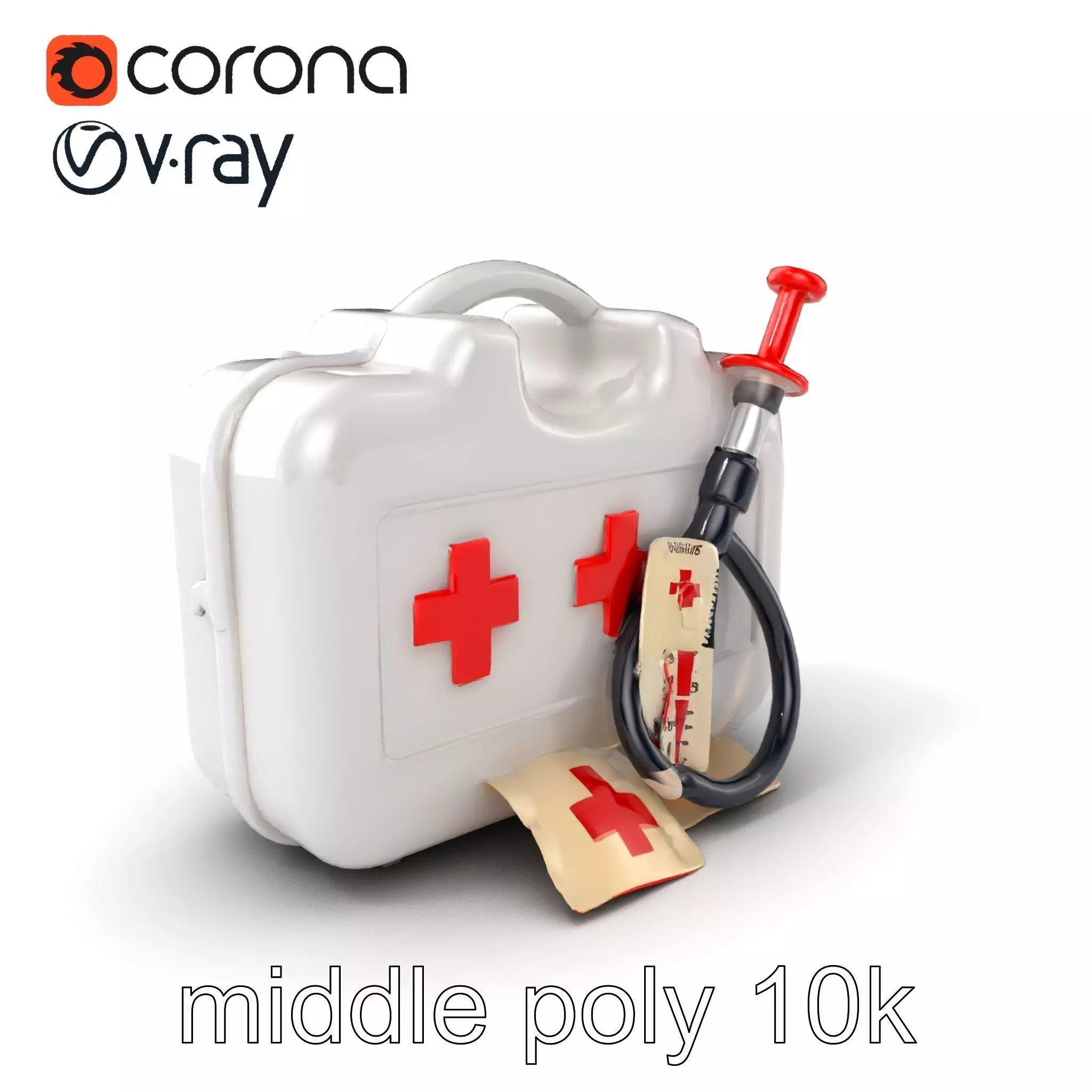 Toy Doctor Kit for Toddlers model pack Low-poly 3D model_0