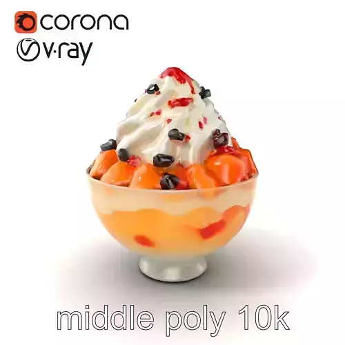 Korean Bingsu Dessert Photorealistic Model Pack