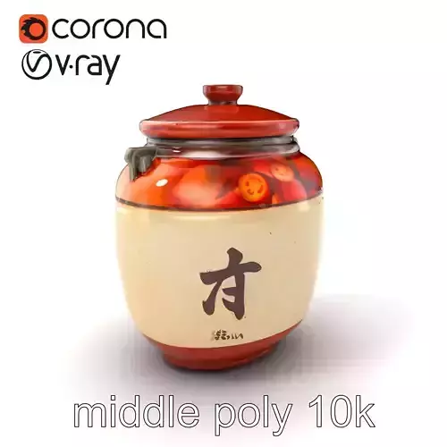 Traditional Korean Kimchi Jar Model Pack