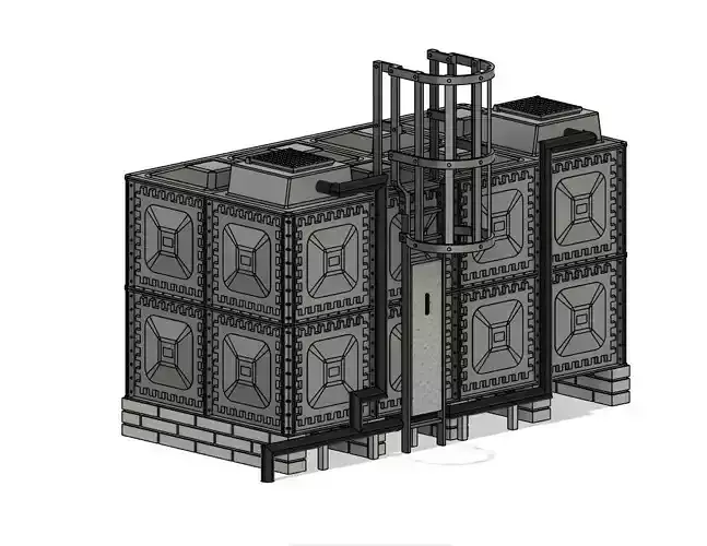 Model Railway Modern Depot 16000 Litre Water Tank 3D print model Model Railway Modern Depot 16000 Litre Water Tank 3D print model