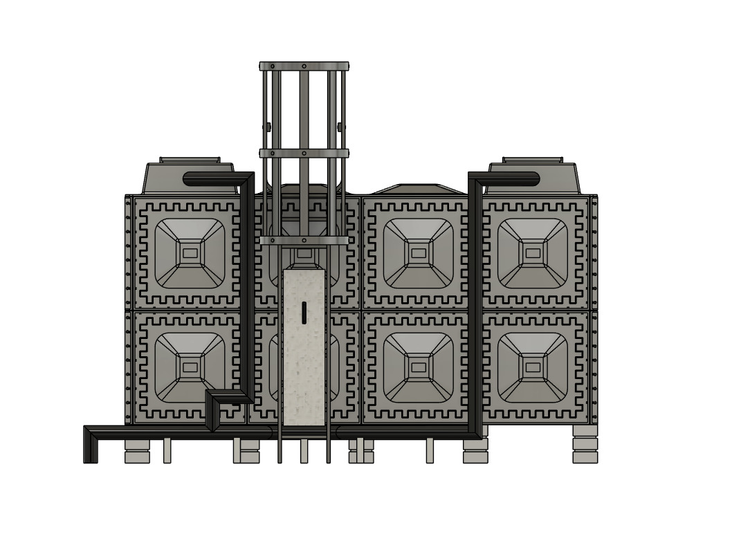 Model Railway Modern Depot 16000 Litre Water Tank 3D print model_7