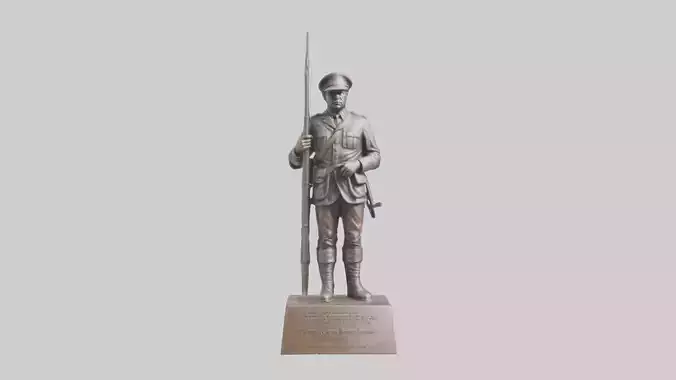 Remembering the Brave statue model Low-poly 3D model