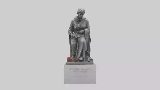 Remembering the Fallen statue model Low-poly 3D model