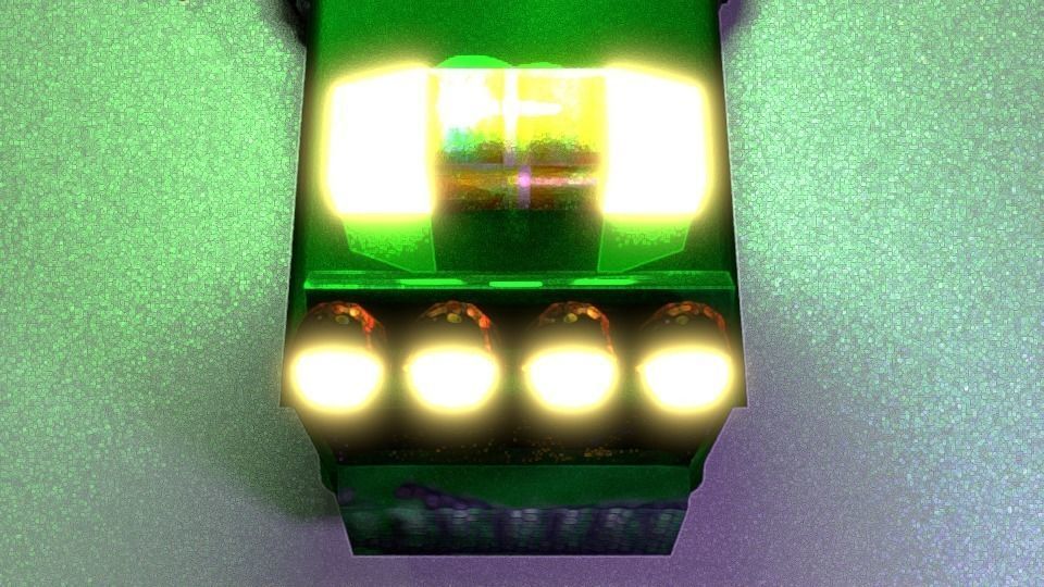 Low Poly Truck zombie Low-poly 3D model_7