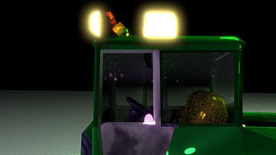 Low Poly Truck zombie Low-poly 3D model_6