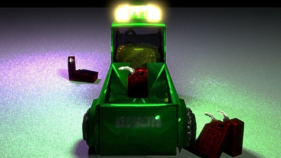 Low Poly Truck zombie Low-poly 3D model_5