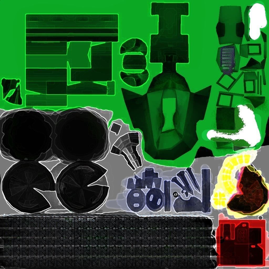 Low Poly Truck zombie Low-poly 3D model_11