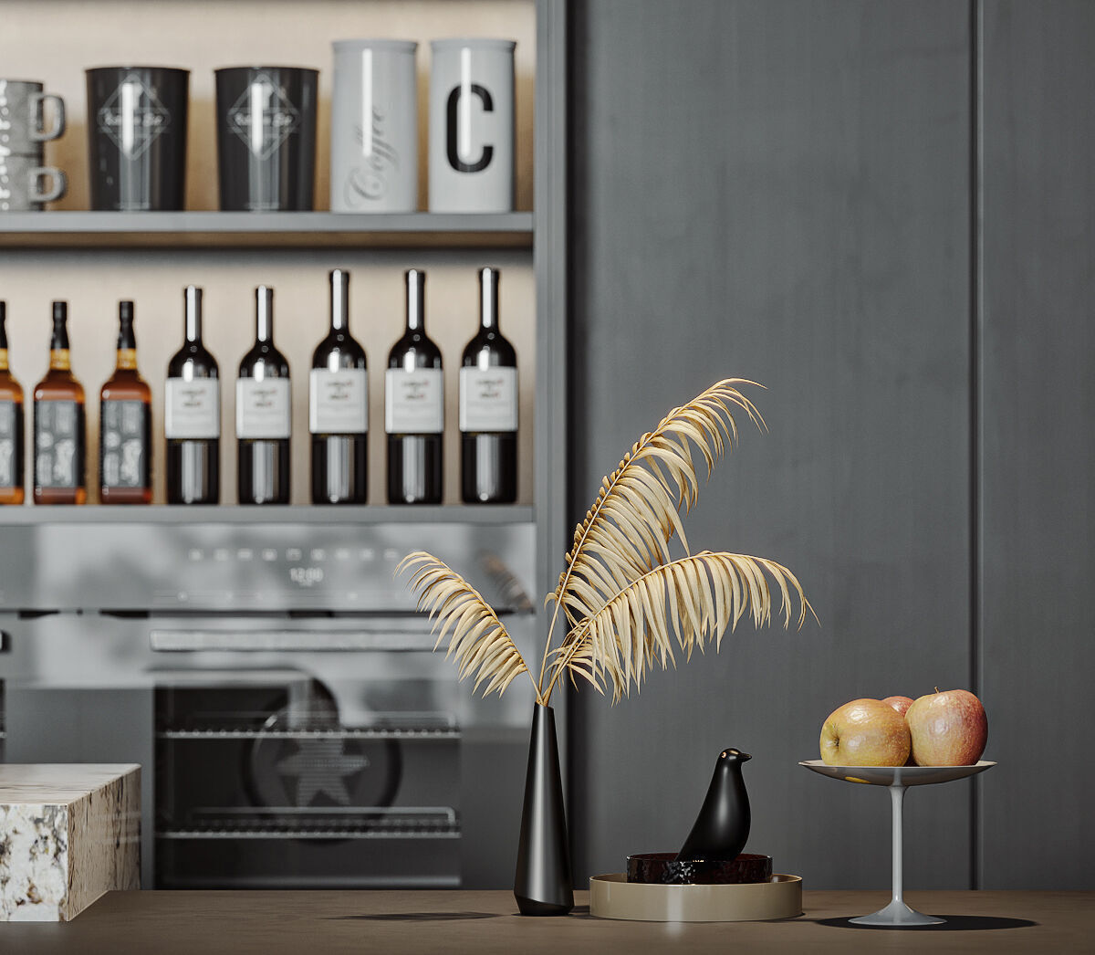 Modern Kitchen 3D model_1