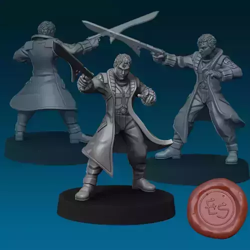 Seifer Almasy - Final Fantasy VIII - 32mm Scale Miniature 3D print model