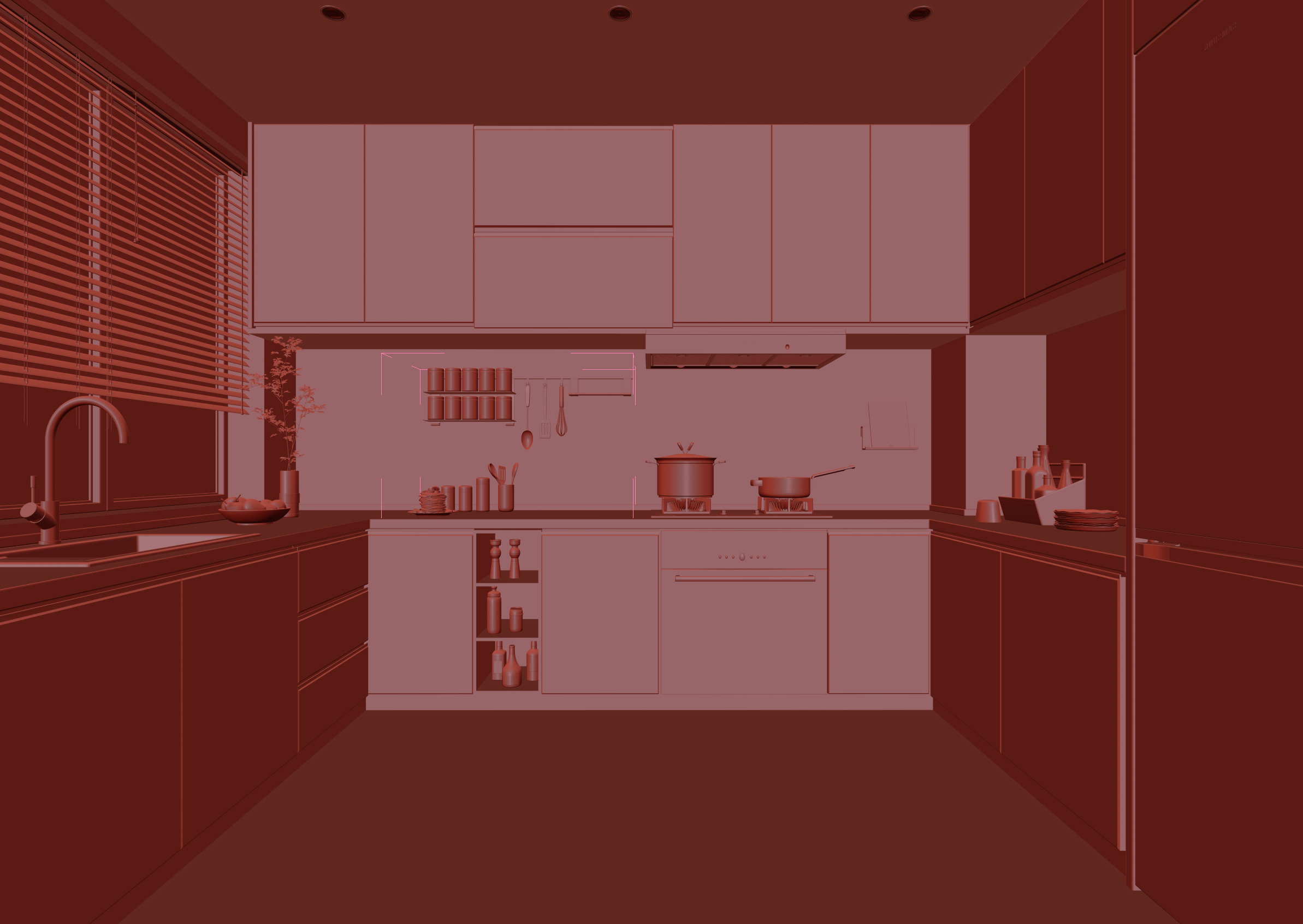 Modern Kitchen 3D model_1