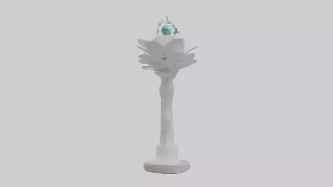 Renewable Future Statue model Low-poly 3D model
