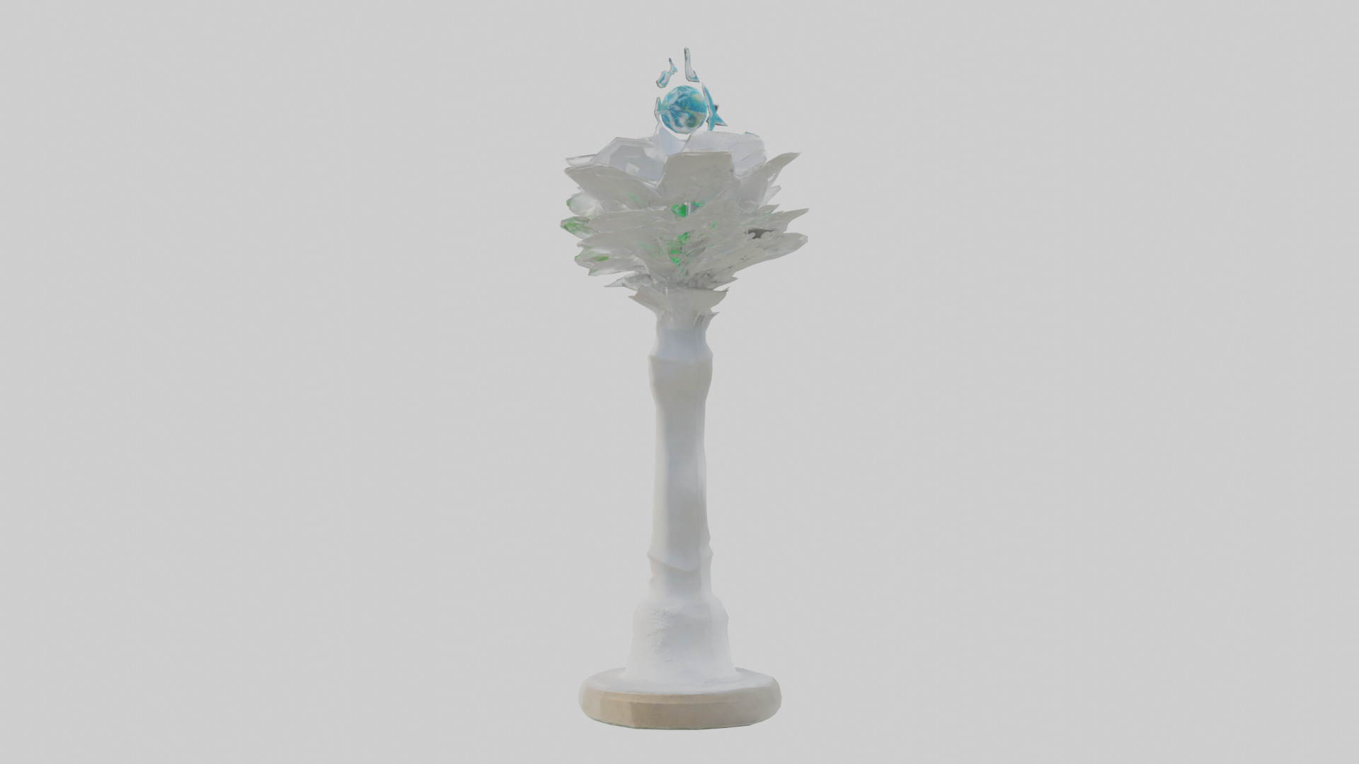 Renewable Future Statue model Low-poly 3D model_1