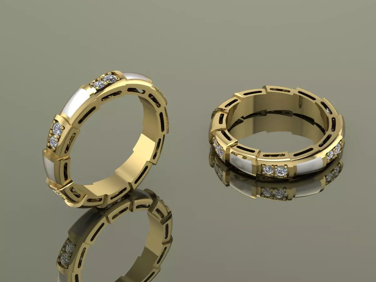 Bulgari Ring Serpenti Viper 3D print model_0