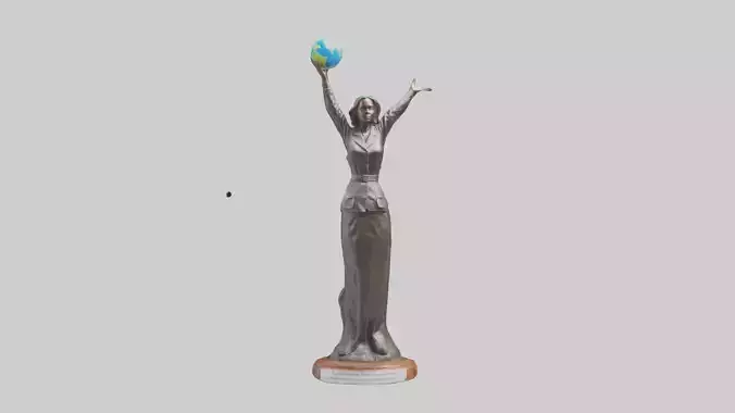 Renewable Resources Advocate Statue model Low-poly 3D model