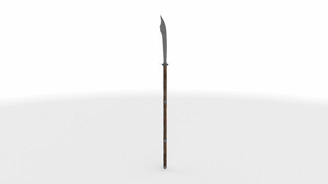 japanese samurai naginata yari 01  3D model