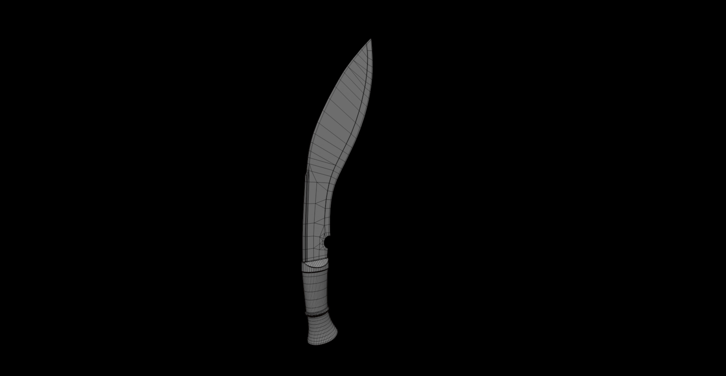 kukri knife 01  3D model_5