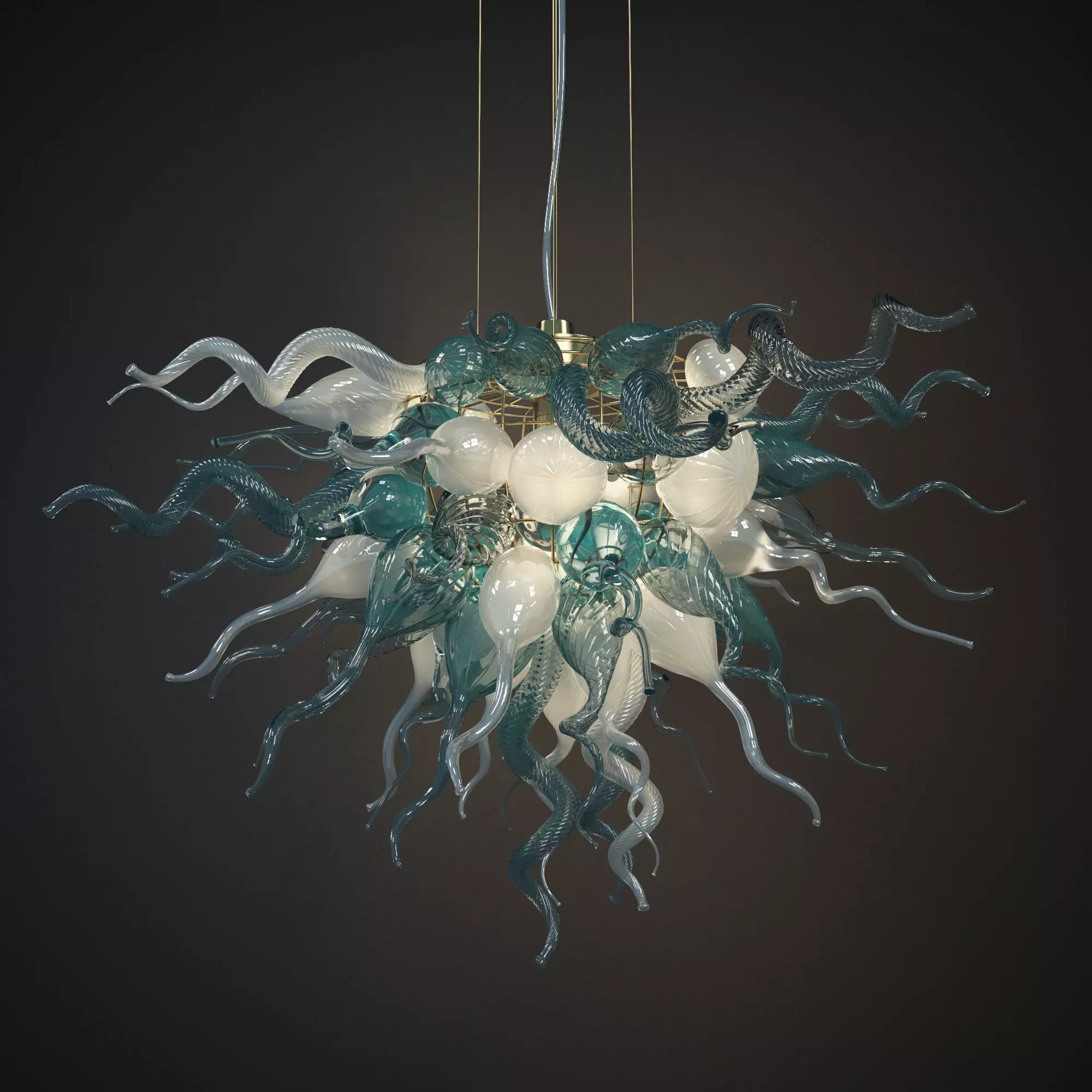 viz glass lulu chandelier 3D model_0