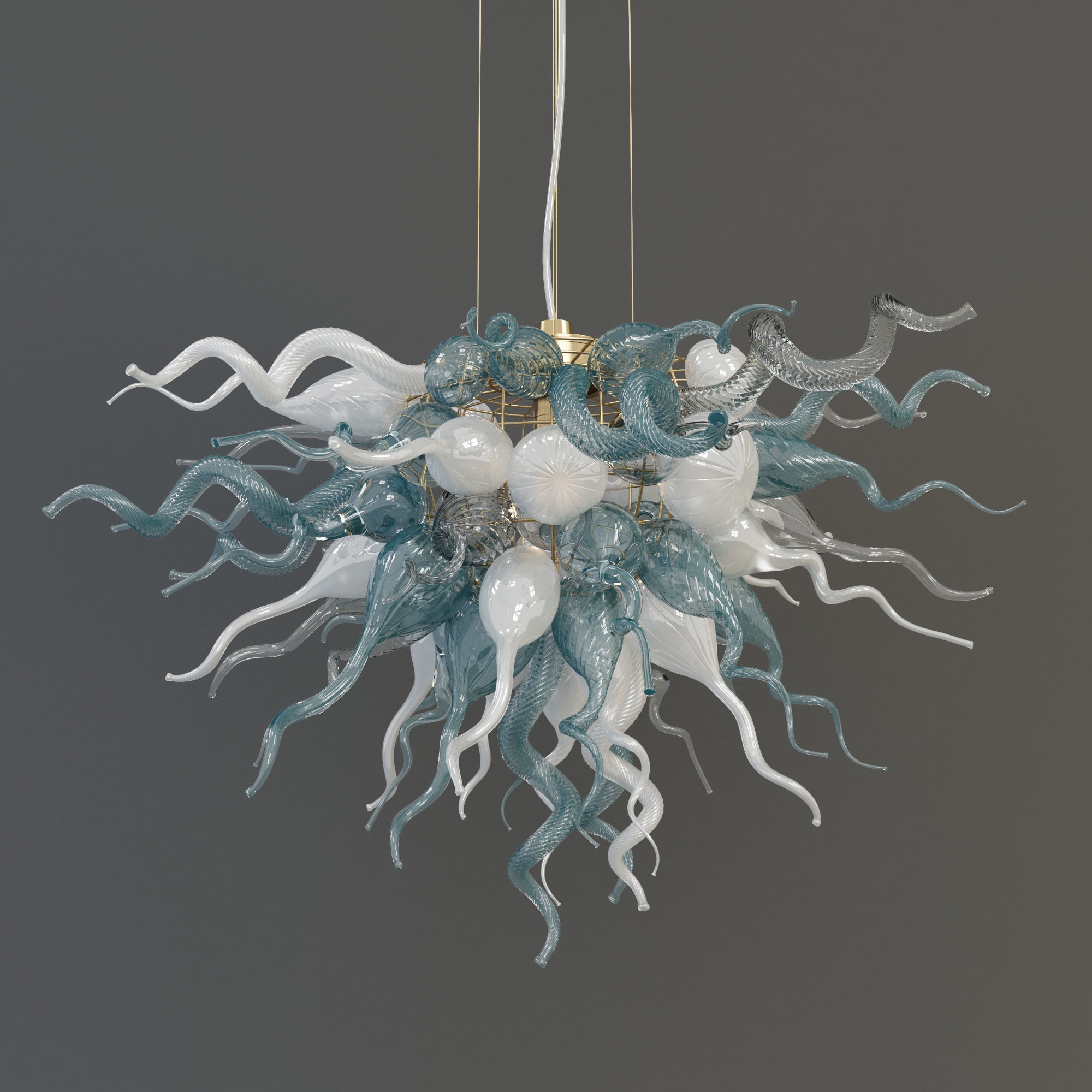 viz glass lulu chandelier 3D model_1
