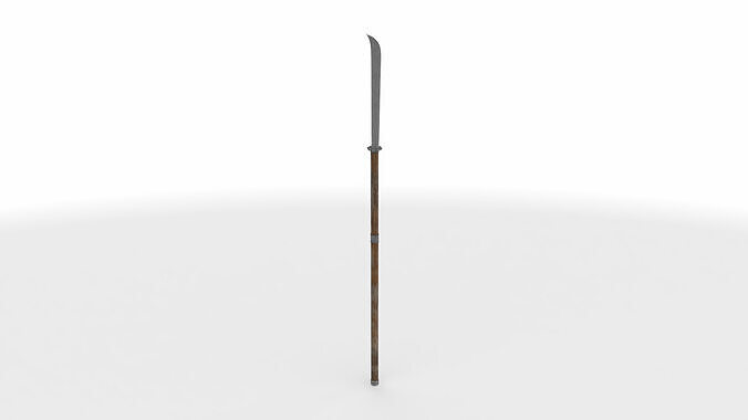 naginata japanese pole 01 3D model