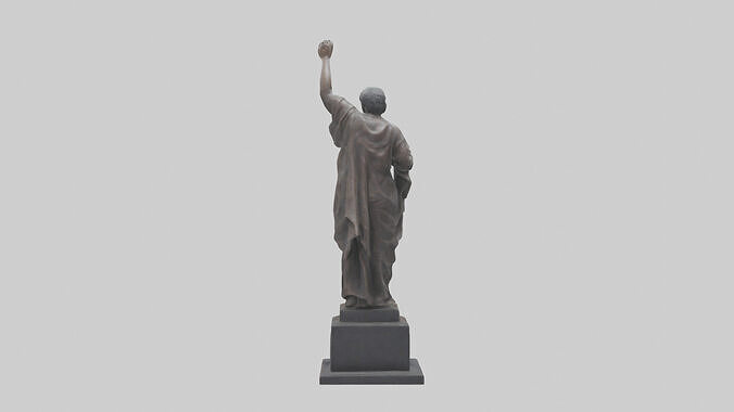 Resilience of the People statue model Low-poly 3D model