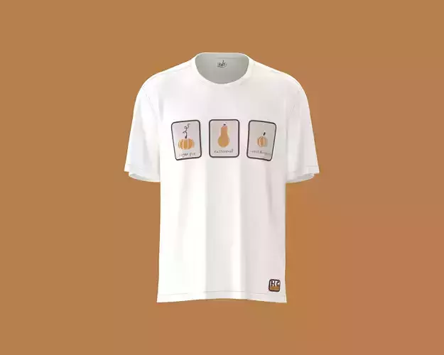 Mens basic T-shirt with patch print 