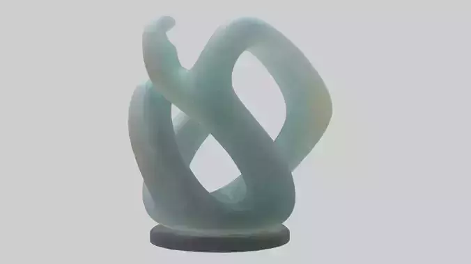 Resin tabletop sculpture model Low-poly 3D model