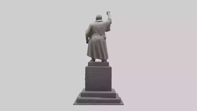 Resistance Against Oppression statue model Low-poly 3D model