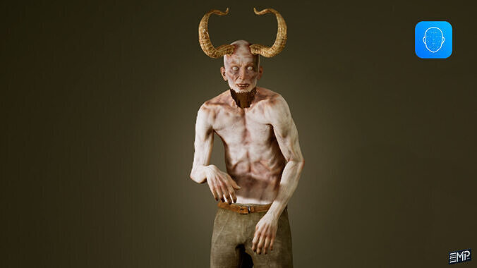 The Scary Demon game character for Horror games Low-poly 3D model