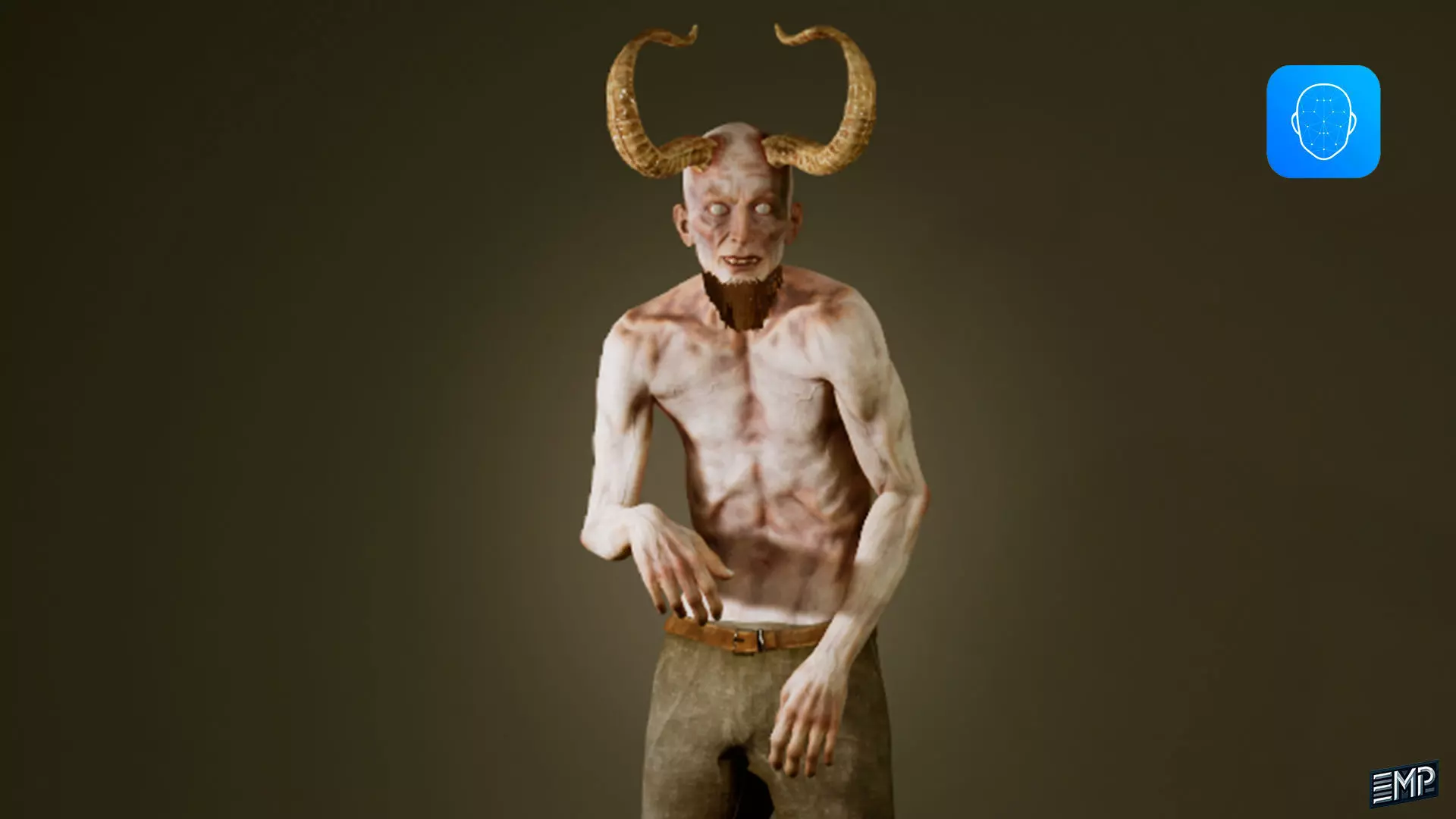 The Scary Demon game character for Horror games Low-poly 3D model