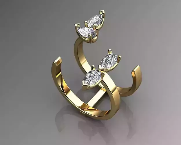 Repossi Diamond Yellow Gold Ring