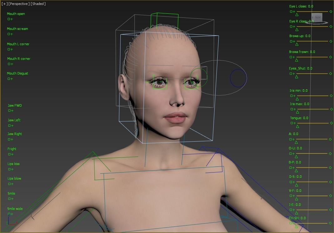 Female Rigged Low-poly 3D model_25