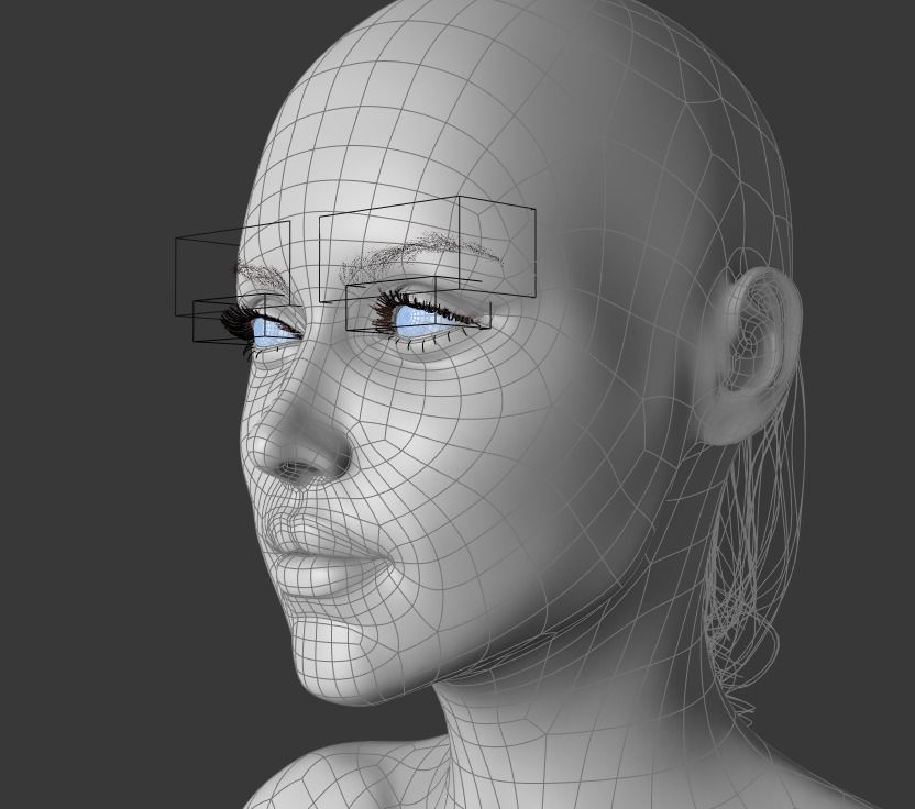 Female Rigged Low-poly 3D model_38