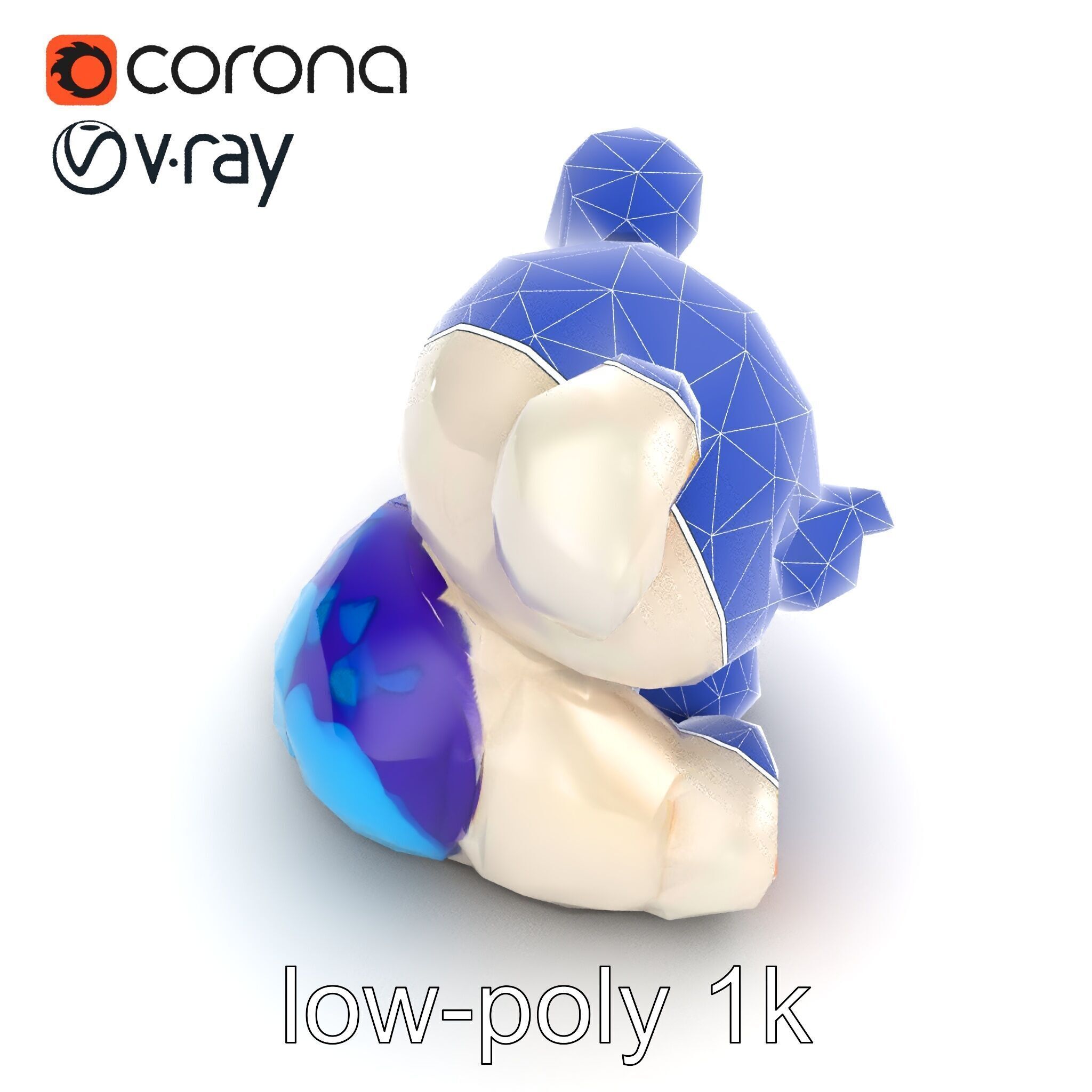 Huggable Plush Toy with Friendly Smile Model Pack Low-poly 3D model_17