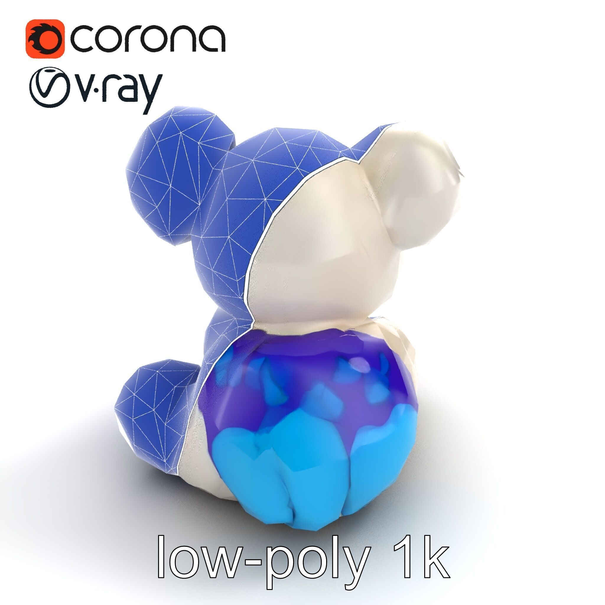 Huggable Plush Toy with Friendly Smile Model Pack Low-poly 3D model_19