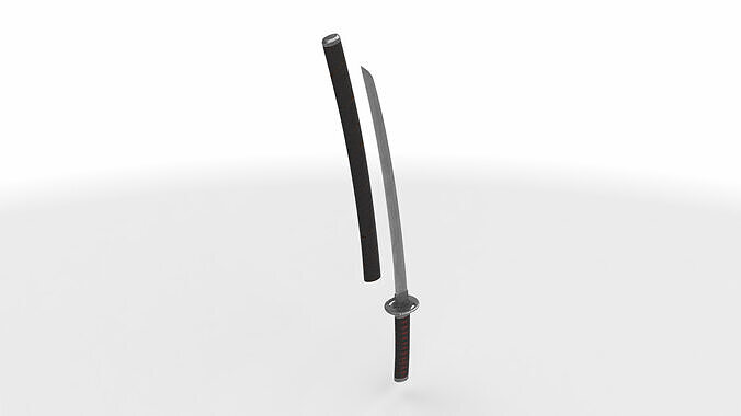 wakizashi japanese short sword 3D model
