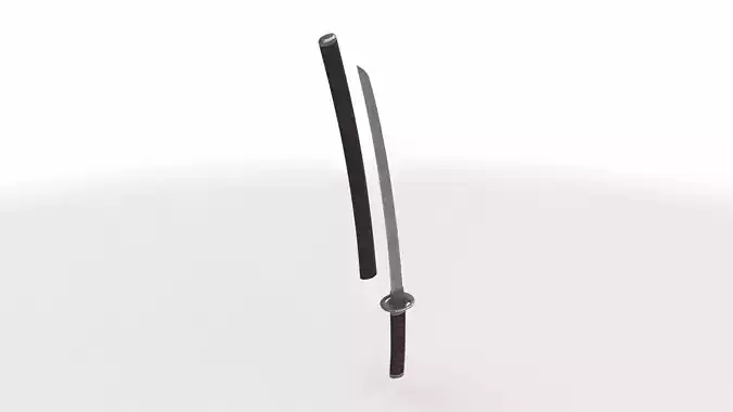 wakizashi japanese short sword 3D model wakizashi japanese short sword 3D model