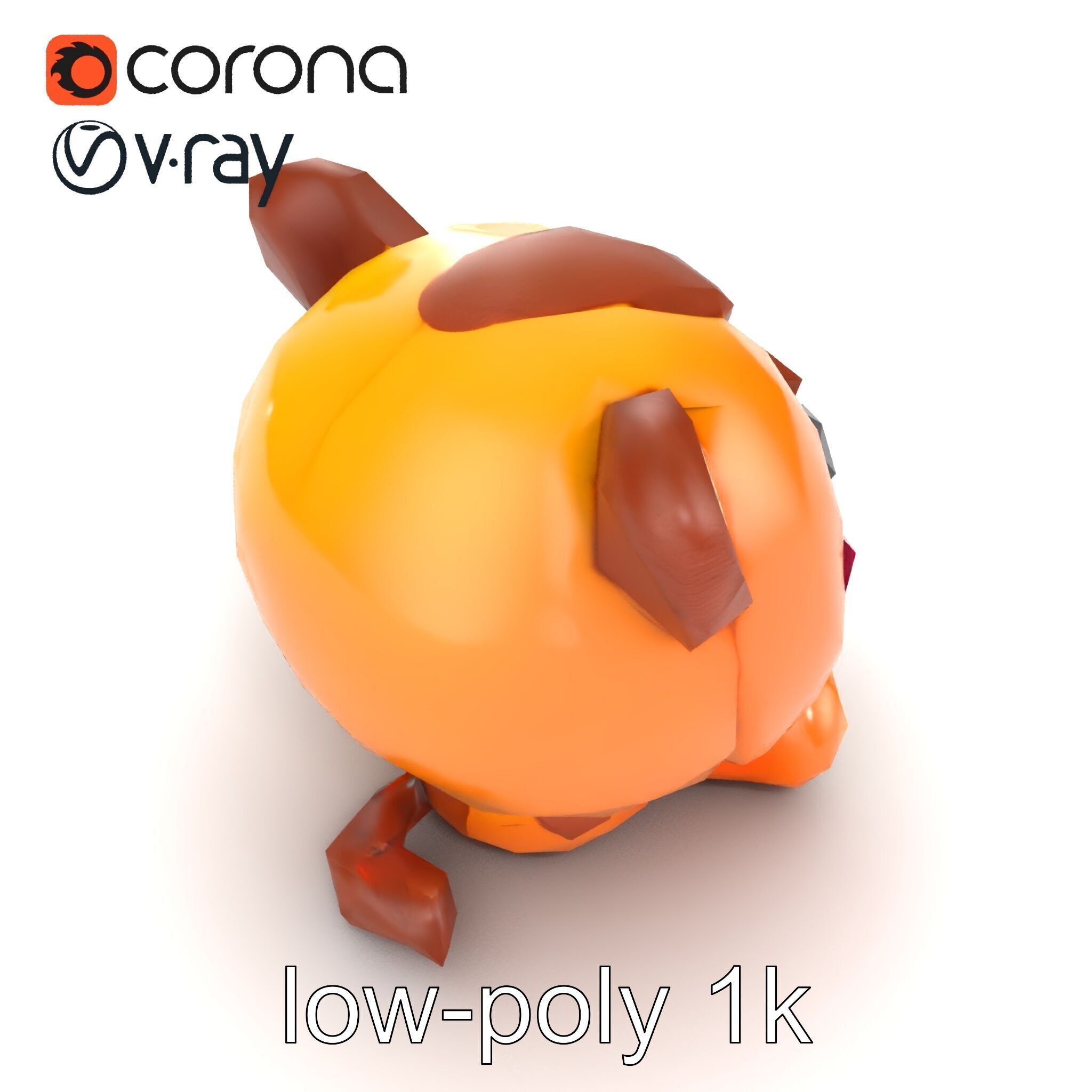Cheerful Plush Toy Cuddly Model Pack Low-poly 3D model_23