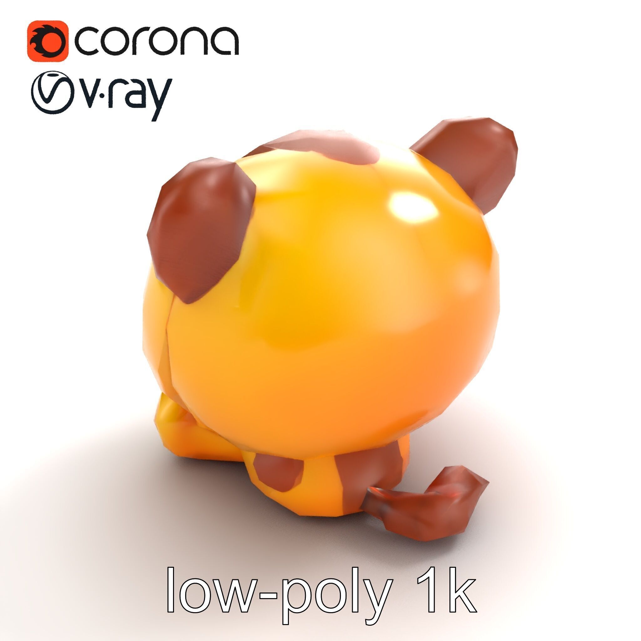 Cheerful Plush Toy Cuddly Model Pack Low-poly 3D model_9