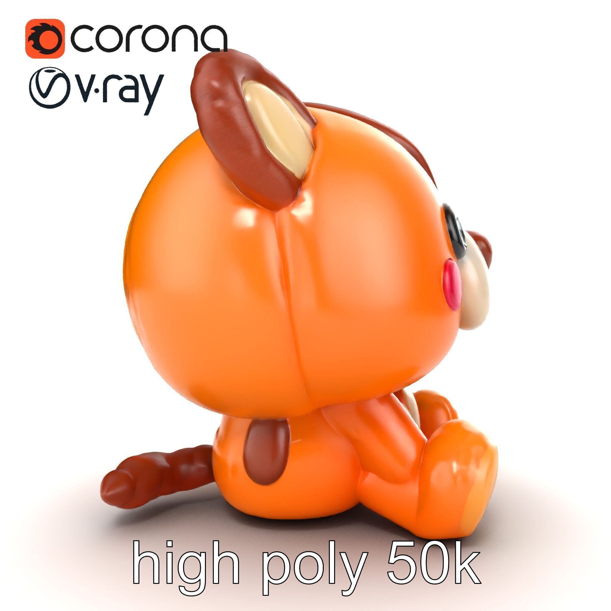 Cheerful Plush Toy Cuddly Model Pack Low-poly 3D model_30
