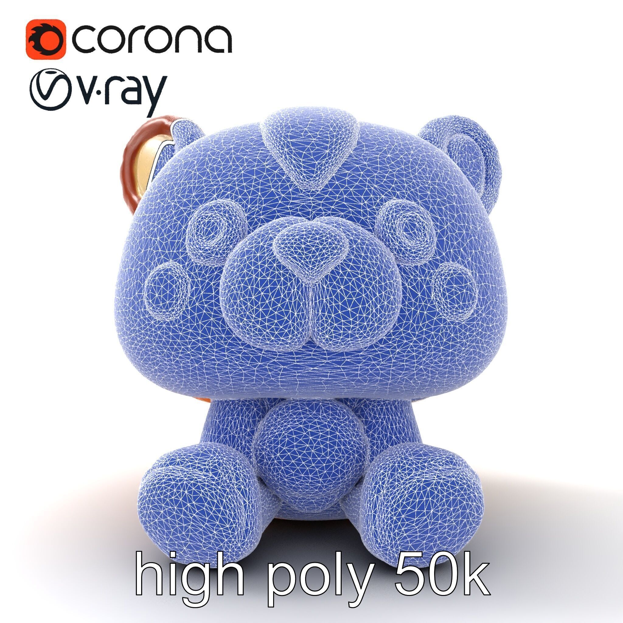 Cheerful Plush Toy Cuddly Model Pack Low-poly 3D model_32