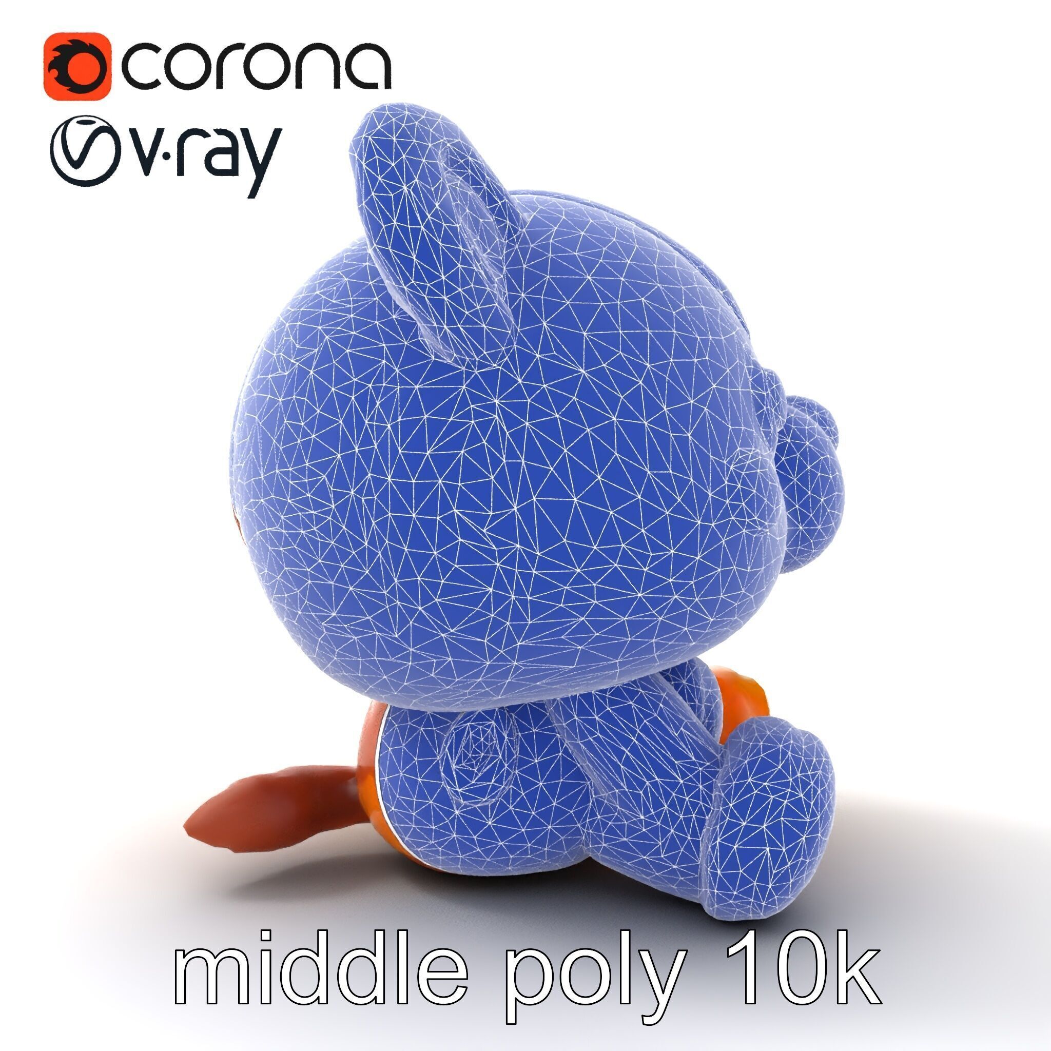 Cheerful Plush Toy Cuddly Model Pack Low-poly 3D model_26