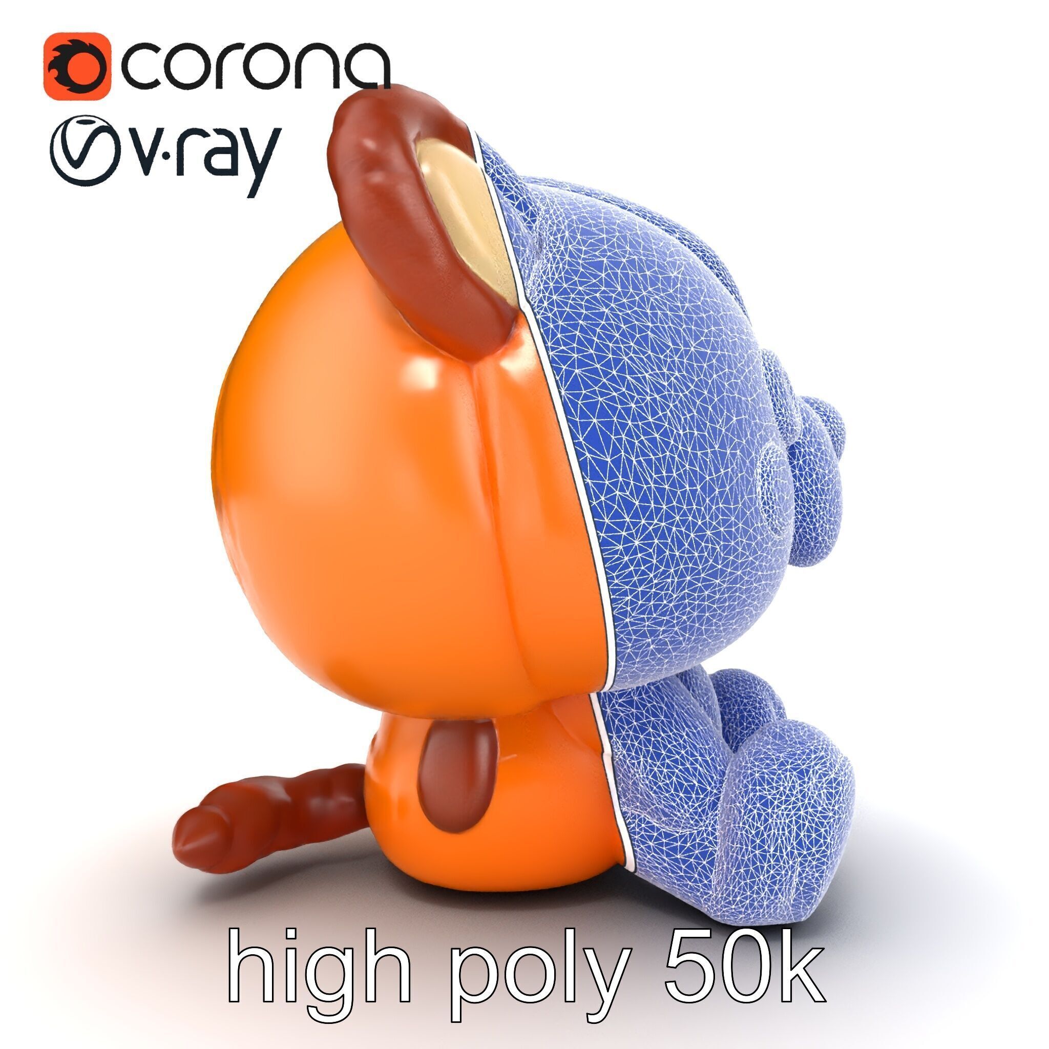 Cheerful Plush Toy Cuddly Model Pack Low-poly 3D model_28