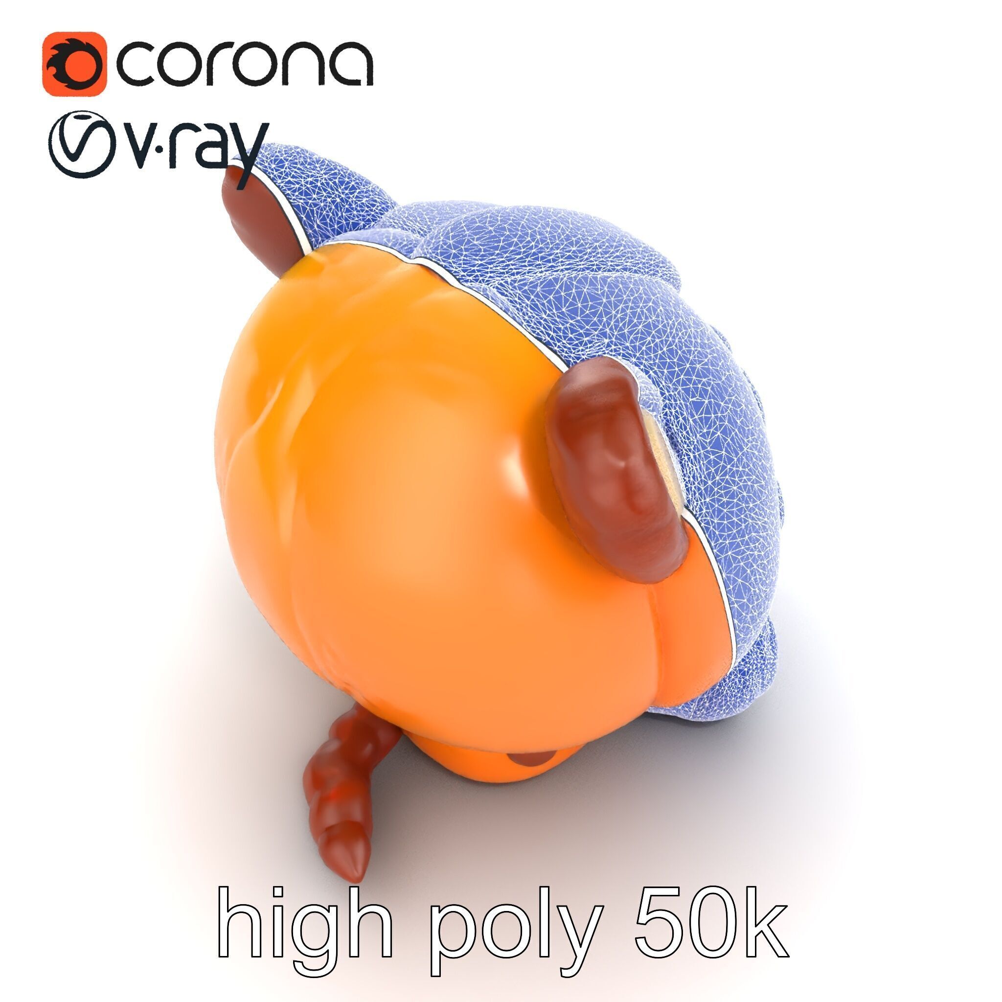 Cheerful Plush Toy Cuddly Model Pack Low-poly 3D model_24