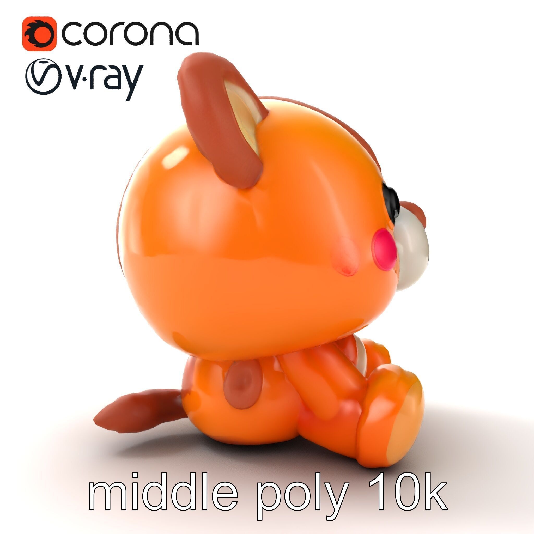 Cheerful Plush Toy Cuddly Model Pack Low-poly 3D model_22