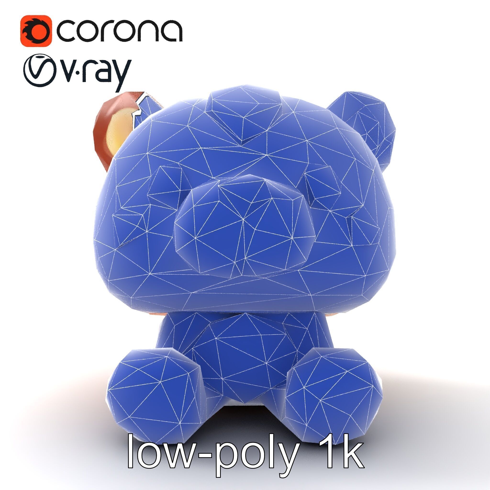 Cheerful Plush Toy Cuddly Model Pack Low-poly 3D model_20