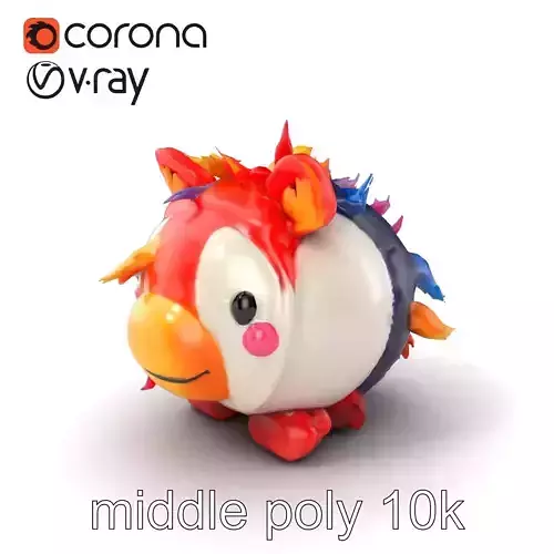 Vibrant Plush Toy Creature model pack