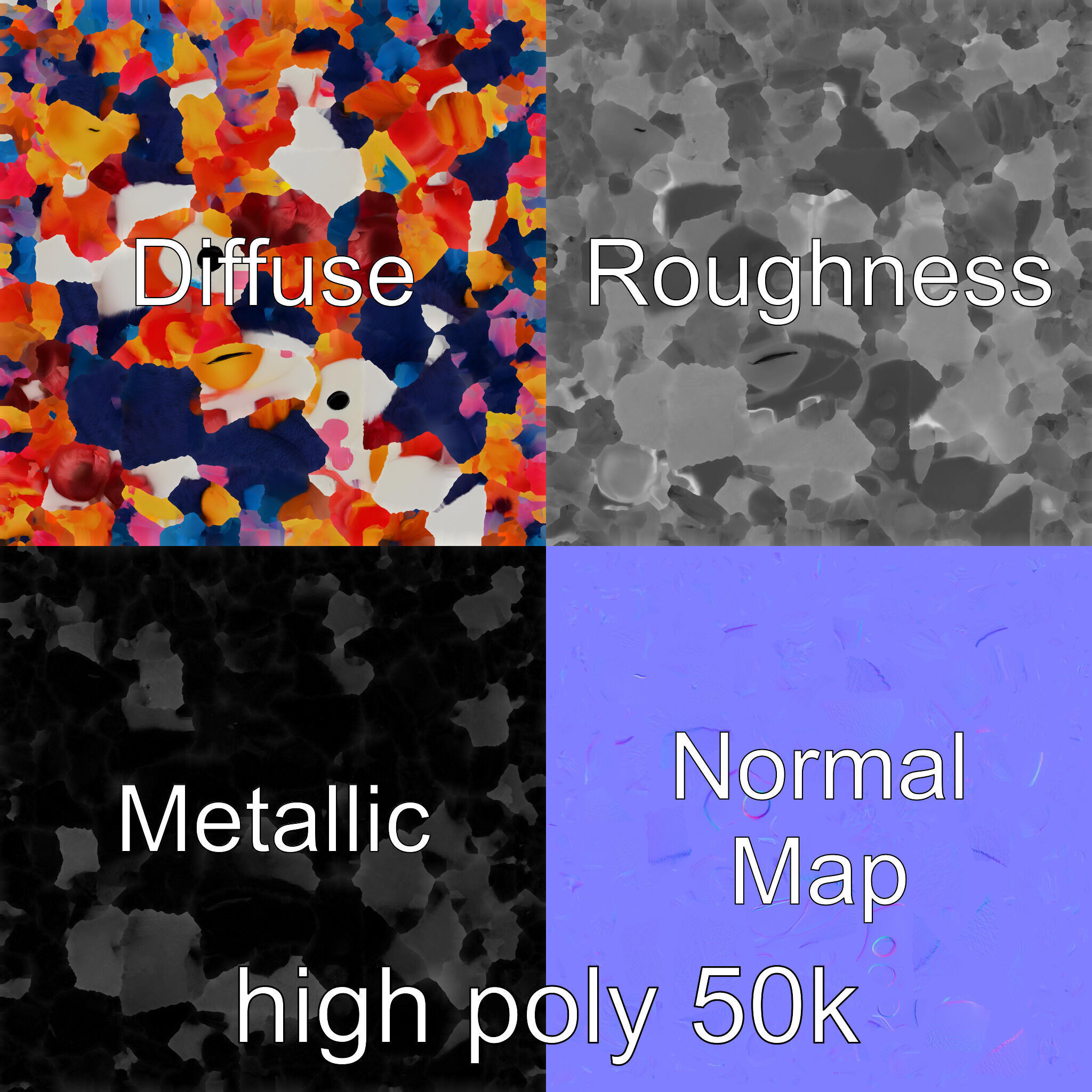 Vibrant Plush Toy Creature model pack Low-poly 3D model_3