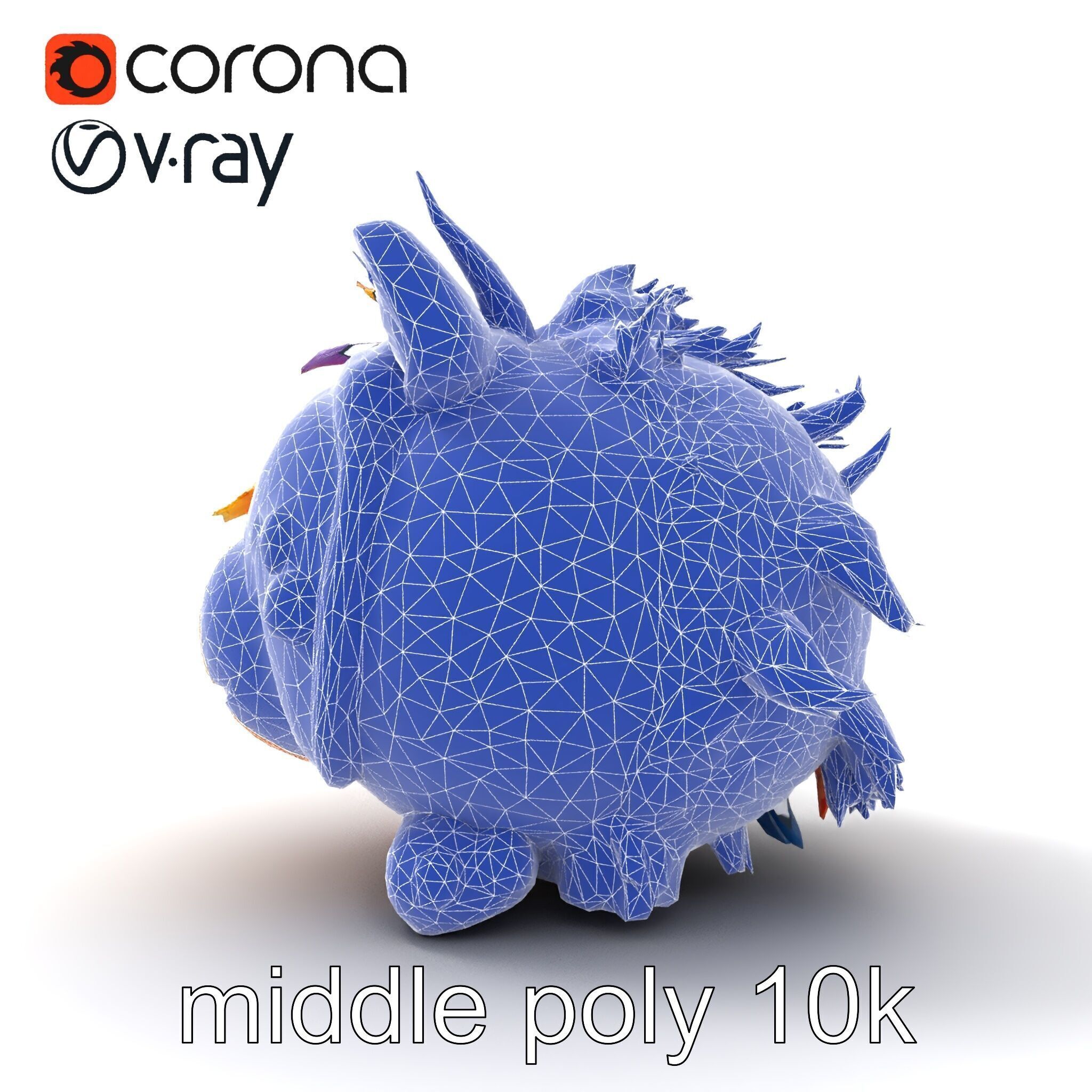 Vibrant Plush Toy Creature model pack Low-poly 3D model_28