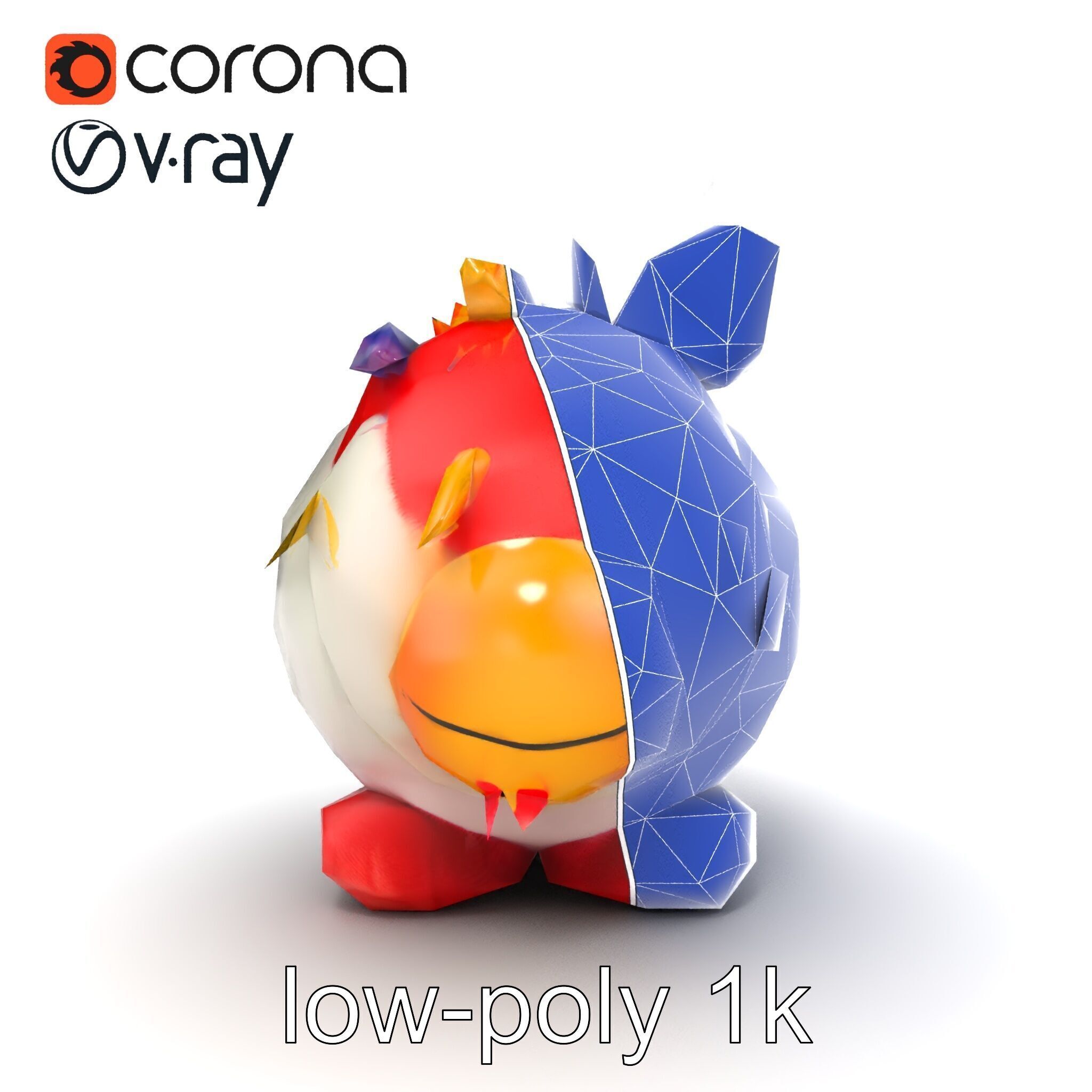 Vibrant Plush Toy Creature model pack Low-poly 3D model_18